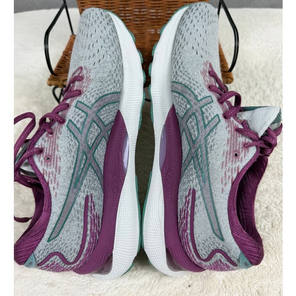 ASICS GEL-Nimbus 24 Women’s 9.5 Gray Pink Purple Running Shoes 1012B340 - Picture 8 of 10